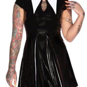 Killstar Generation Hex Black Gloss Skater Dress 3x NWOT